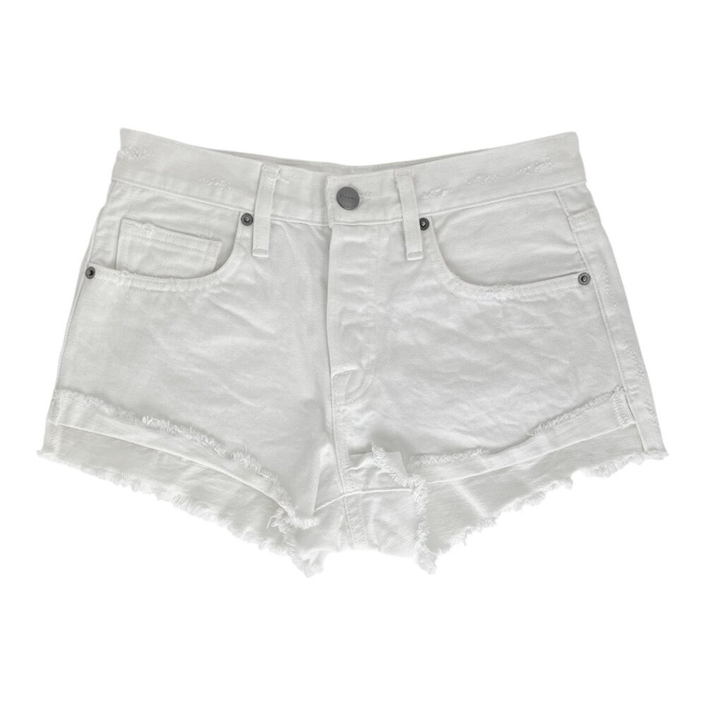 FRAME Denim Front Cuff Shorts in White - sz 23 - Picture 6 of 9